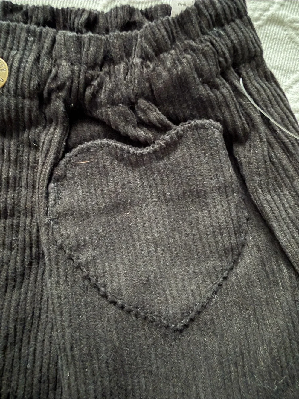 GAP baby girl 18-24m new Black Corduroy Skirt with Heart Pockets